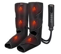 SHINE WELL Leg Massager, Leg Massager for Circulation and Pain Relief, Leg Compression Massager with 2 Heating Levels 3 Modes 3 Intensities, for Neuropathy Pain, Blood Circulation, and Swelling Legs