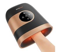 SHINE WELL Massaggiatore manuale per artrite e tunnel carpale, massaggiatore per mani con calore e compressione, 3 modalità, 3 intensità, 2 livelli di calore, massaggiatore per dita, per uomini e