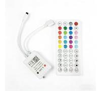ShineBurky Bluetooth LED Strip Controller,4 Pin DC5-24V WIFI RGB Controller | LED Fernbedienung, mit 44 Tasten IR Fernbedienung, Musiksynchronisierter, Intelligenter APP, für LED Band, Weiß