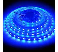 ShineBurky Striscia LED 12V 5 Metri Blu, Strisce LED Adesive SMD5050 300LEDs Luci LED Strip Light Flessibili Tagliabile per Camera Cucina TV Decorazione (Senza Alimentatore)