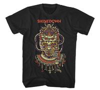 Shinedown Planet Zero Skull Adult Black Short Sleeve T Shirt Hard Rock Graphic T