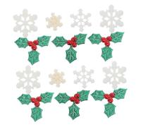 SHINEOFI 1 Confezione Materiale Decorativo Fiocco di Neve Mini Ornamenti per l'artigianato ciondoli Natalizi per l'artigianato Accessori per Feste Neve Artificiale Ghirlanda Bacca Finta