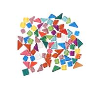 SHINEOFI 1 Confezione Pietra Mosaico Glitterata Specchio Rotondo Quadrati a Specchio mosaici Decorazione casa Home Decoration Mosaico di Pietre di Cristallo Tessere di Mosaico Irregolari