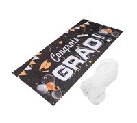 SHINEOFI 1 Pz striscione foto prop sfondo fotografico di laurea striscione da muro di laurea Banner di laurea forniture per feste sullo sfondo della festa dei laureati Black
