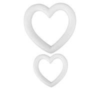SHINEOFI 1 Set Bolla d'Amore Vuoto Cuori di Schiuma Ghirlande Alberelli Natalizi Decorazioni Matrimonio Modello in Schiuma di Cuore Ornamenti di per Matrimoni Bianca 2 Pezzi