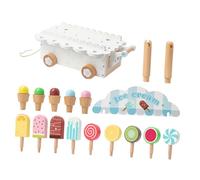 SHINEOFI 1 set Carretto Gelati Educativo per Miniature Interattivo con Design Realistico e Funzioni Stimola Creatività e Sviluppo Motorio Ruolo per
