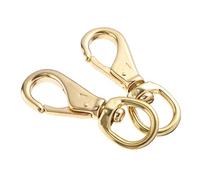 SHINEOFI 1 Set Gancio in Rame Kit Tettoia Leggera Ganci Girevoli Gancio per Borsa Piastra Luminosa A Sospensione Gazebo Cinghie della Borsa Doppia Borsa Pentola Baia Golden Ottone 2 Pz