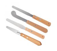 SHINEOFI 1 Set Incisione Toppa Coltello Pittura Forniture Attrezzi Spatola Gesso Piastra Accessori Tavolozza Vernice Taglierina Per Argilla Paletta Per Ceramica Acciaio Inox 4 pezzi
