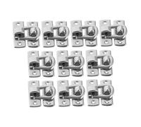 SHINEOFI 1 Set Lock Hasp Fibbia Chiavistello Custine Fermo Toracico Fibbie A Cerniera Piccolo Blocco Mini Chiusura A Cerniera Dell'armadio Lega Di Zinco Silver 10 Pezzi