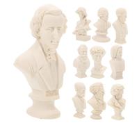 SHINEOFI 1 Set Piccola Statua in Gesso Disegno Figura Busto Statua Arredamento per La Casa Statua di Pratica dello Schizzo Modello di Schizzo Ornamento Domestico Malta Bianca 10 Pezzi
