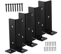 SHINEOFI 1 Set Post Brackets Per Stabilizzazione Recinzione Facile Installazione Con Design Per Post Diverse Resistente Agenti Atmosferici E Duraturo 4 Pezzi