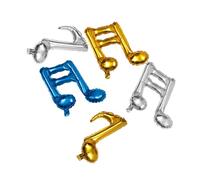 SHINEOFI 10 Palloncini Note Musicali in Alluminio per Decorazioni Matrimonio e Feste Compleanno, Set da 10 Pezzi Color Oro Argento Blu, Palloncini Gonfiabili Eleganti per Eventi e Party