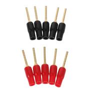 SHINEOFI 10 Pezzi Connettori Banana per Cavi Audio Testa Dritta in Rame e Pvc, Facile Installazione e Integrità del Segnale, per Configurazioni di Sistemi Audio Complessi