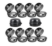 SHINEOFI 10 Pezzi copri manopole fornelli a gas Copertina stufa protettore coperture manopole per fornelli a prova di Coprimanopole gas a prova di p.s Black