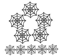 SHINEOFI 10 Pezzi Decorazione Ragnatela di Halloween in Plastica Nera, Leggera e Riutilizzabile, per Festa di Halloween Indoor e Outdoor, Decorazione Creativa e Accattivante la Casa