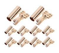 SHINEOFI 10 Pezzi Fermacorda Regolabile in Lega Color Oro Struttura Piatta per Coulisse e Orli, Regolazione Scorrevole e Compatibilità Versatile, per Abbigliamento Quotidiano