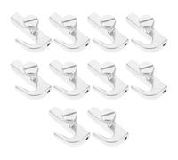 SHINEOFI 10 Pezzi Ganci Regolabili in Acciaio Inox per Binari Portafoto, Ganci a J per Sospensione Quadri Filo da 1-2 Mm, Accessori per Appendere Cornici in Gallerie D’arte e Ambienti