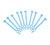 SHINEOFI 10 Pezzi Gancio Antivento per Vestiti in Silicone Blu per Spiaggia | Uso Interno ed Esterno, Superficie Liscia, per Manubrio Passeggino e Asta Doccia, Modernità