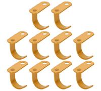 SHINEOFI 10 Pezzi Gancio in Ferro Oro, Montaggio a Vite | Installazione Verticale Dentro , Arco , Fissaggio Stabile, per Balcone e Garage, Utilizzo Nascosto