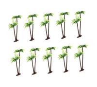 SHINEOFI 10 pezzi Mini Finte in Plastica Modelli Alberi di Cocco Miniatura per Decorazioni Torte e Scenari Tropicali Leggere e Resistenti per Festa