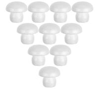 SHINEOFI 10 Pezzi Mini Funghi in Schiuma Bianca Design Graffiti Unici, Simulazione Realistica, Decorazione per Hobby di Pittura Fai da Te e Decorazioni Festive
