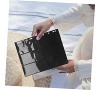 SHINEOFI 10 Pezzi Pagine Album Francobolli Riutilizzabili in Pet con Sfondo Nero Doppia Faccia Verticali Proteggi e Organizza e Monete