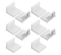 SHINEOFI 10 Pezzi Staffa Angolare per Armadi e Cupboards in Plastico e Acciaio Bianco, Seamless Integration, Homes, Repair