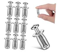 SHINEOFI 10 pezzi Tasselli Espansione per Porta Cava in Acciaio Zincato Resistente Ancoraggi a Forma di Fiore con Vite per Fissaggi Sicuri su Pareti in Cartongesso e Hollow