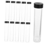 SHINEOFI 10 Pezzi Tubetti Stoccaggio Trasparenti con Tubetti Riutilizzabili per Piccole Cose per Perline Gioielli e Articoli Vari