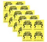 SHINEOFI 100 Adesivi di Avvertimento per Spedizione Oggetti Pesanti 5X5 CM Etichette Adesive Segnale di Sicurezza per Sollevamento di Squadra Autoadesivi Resistenti per Ambienti Interni