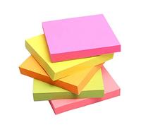 SHINEOFI 100 fogli Post Quadrati Blocchi Adesivi Colorati Casuali Foglietti Note Compatibili per Ufficio e Casa per su Scrivania e Dispositivi Colore Casuale Colore Casuale