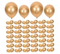 SHINEOFI 100 Palloncini Metallici Dorati: Palloncini Da 12 Pollici E 10 Pollici Di Diverse Dimensioni Per Decorazioni Fai Da Te Per Archi, Ghirlande, Matrimoni, Compleanni, Feste Di Laurea