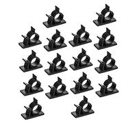 SHINEOFI 100 Pezzi Clip Regolabili per per Organizzazione Scrivania Facili Installare e Resistenti per e Casa Nero