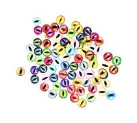 SHINEOFI 100 Pezzi Occhi di Fatti a Mano Testa di Bambola Accessori per Occhi di Bambola Fai da Te Miniature Creare Occhi di burattini Patch di Pietre preziose per Fai da Te Bicchiere