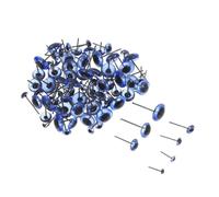 SHINEOFI 100 Pezzi Occhi di Sicurezza in Vetro per Pupazzi e Animali di Peluche Misto Blu per Cucito Crochet e Fai da Te Artigianale