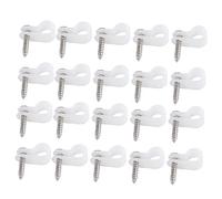 SHINEOFI 100 Pezzi Per In Organizer Per Per Per Fermacavi Tipo R Fermacavo Tipo R USB Metallo