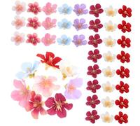 SHINEOFI 100 Pezzi Piccoli Petali Simulati di Fiori di Ciliegio Floreale Ornamento della Testa di Fiore Piante Artificiali Mini Decorativo Calendula Tulipano Rosa Glitter Tessuto