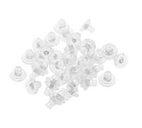 SHINEOFI 100 Pezzi Tappi Orecchini Silicone Morbido Fermagli Sostitutivi Trasparenti Disco Piatto Ergonomico Antiscivolo e Leggeri per Orecchini Perno Comfort per Sensibile