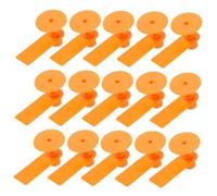 SHINEOFI 100 set Targhette Auricolari per Bestiame in Arancione Etichette Vuote per Identificazione Pecore Bovini e Ovini Resistenti e Leggere per Allevamenti