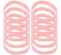 SHINEOFI 12 pezzi Braccialetti Team Girl in Silicone per Shower e Gender Reveal Party da Fasce Polso Versatili per Feste di Rivelazione Genere Bambina