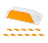 SHINEOFI 12 Pezzi Marcatori Riflettenti Rettangolari per Bordi Stradali e Vialetti in Acrilico, Resistenti All’usura e Intemperie, per Autostrade e Strade Urbane