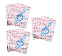 SHINEOFI 12 Pezzi Shape Document Folder With Music Note Pattern Reusable PVC Two Page File Organizer Spacious And Fade Resistant Document Holder For School And Office