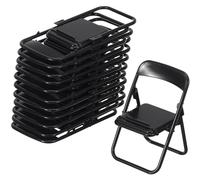 SHINEOFI 12 Sedie Per Casa Delle Bambole Mini Sedie Pieghevoli Supporto Per Telefono Originale Mobili In Miniatura Per Decorazioni Per Casa Delle Bambole