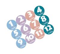 SHINEOFI 12pezzi Adesivo per Ragazzo Ragazza Ragazza Accessori per Foto Decorazione per Shower Facile da Usare Ricorda le Tappe Speciali del Ragazzo