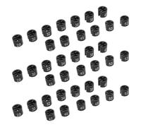 SHINEOFI 130 Pezzi Etichette Numero per Grucce in Plastica Nera 28-52 | Identificazione Chiara della Taglia, Aggancio Fessure Laterali, per Armadi e Negozi