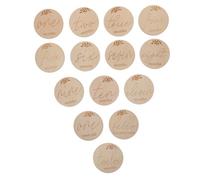 SHINEOFI 14pezzi Targhetti Mensili in Legno Per Ragazzo Ragazza Ragazza Decorazioni Per Traguardi Raggiunti Biglietti Commemorativi in Legno Per Primo Anno Di Vita