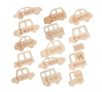 SHINEOFI 15 Pezzi Legno per Milestone Del Segni Decorativi per Foto e Infante per Shower e Speciali