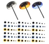 SHINEOFI 150 Pezzi Occhi per Bambole in Vetro per Cucito Fai da Te con Spilli per Lavori di Artigianato e Decorazioni di Pupazzi in Feltro
