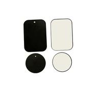 SHINEOFI 16 Pezzi Adesivi Magnetici per Auto Piastre Metalliche Rotonde e Quadrate per Supporti Telefono Sticker Completi per Smartphone e Tablet Nero