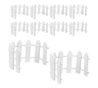 SHINEOFI 16 Pezzi Recinzione in Legno Bianco per Mini, Decorazione Versatile e Divisore di Area per Desktop Gardens e Diorama Accessori per Paesaggi in Miniatura